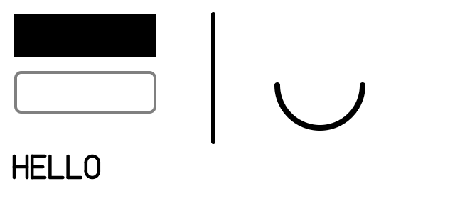 No DOM: the interface is a projection